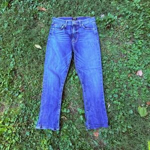 Vtg Y2K‎ Hudson Jeans Womens Size 27 Bootcut Denim Blue Distressed Casual Modern